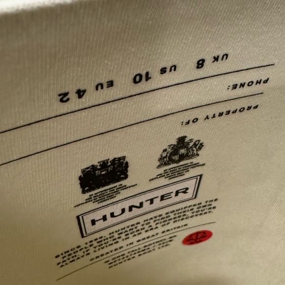 NWOT Hunter Original Limited Edition Tall Botanical Boot Shaded White Rain Boots - Picture 8 of 10